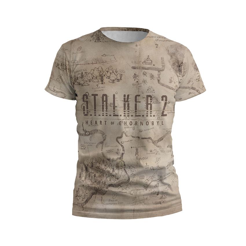 Футболка чоловіча спортивна «Мапа Зони Сталкер 2 Серце Чорнобиля Map Zone S T A L K E R 2 Heart of Chernobyl»