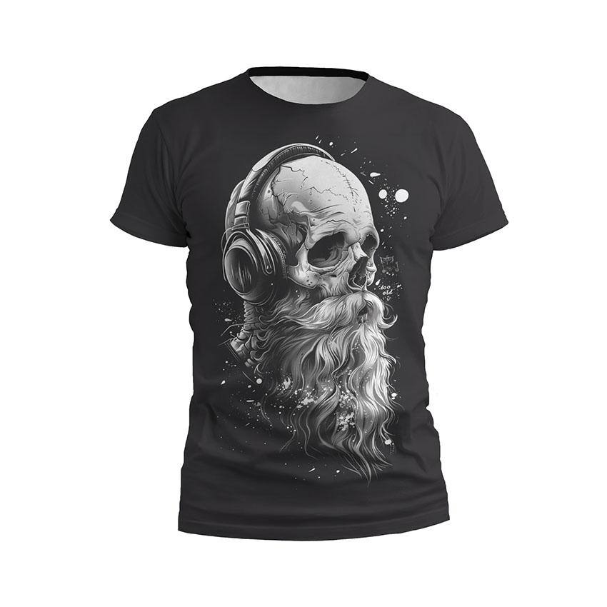 Футболка чоловіча спортивна «Музичний череп Music Skull»