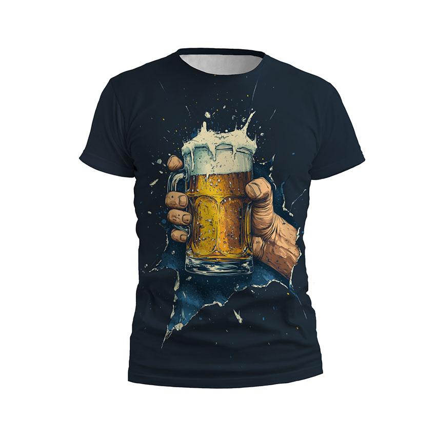 Футболка чоловіча спортивна «Пиво Смак моменту Beer Taste of Moments»