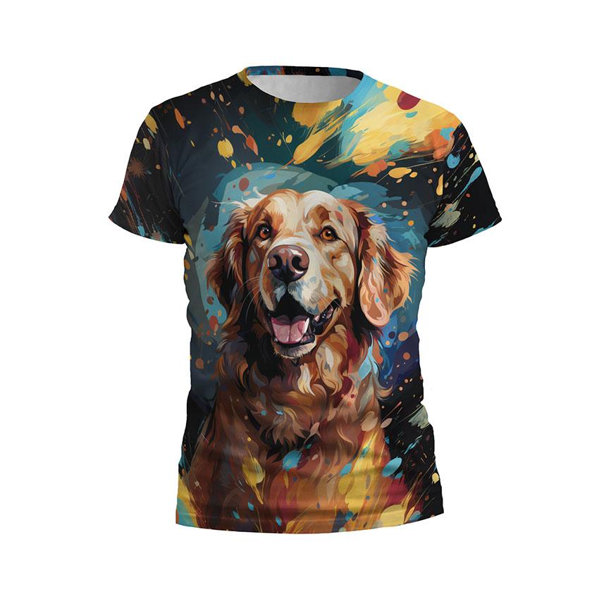 Футболка чоловіча спортивна «Ретривер у фарбах Retriever in colors»