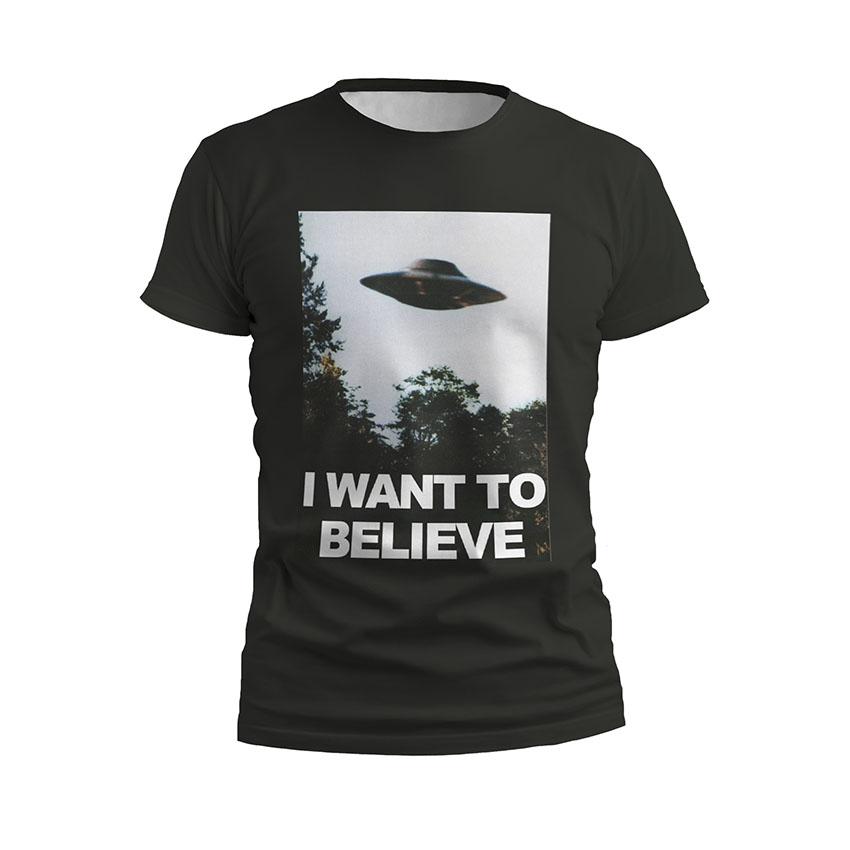 Футболка чоловіча спортивна «Секретні матеріали Я хочу вірити The X Files I want to believe»