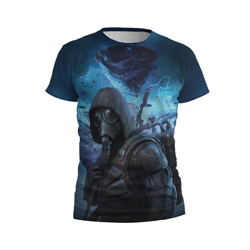 Футболка чоловіча спортивна «Сталкер Серце Чорнобиля Сталкерська Ніч Stalker Heart of Chornobyl Stalker’s Night»