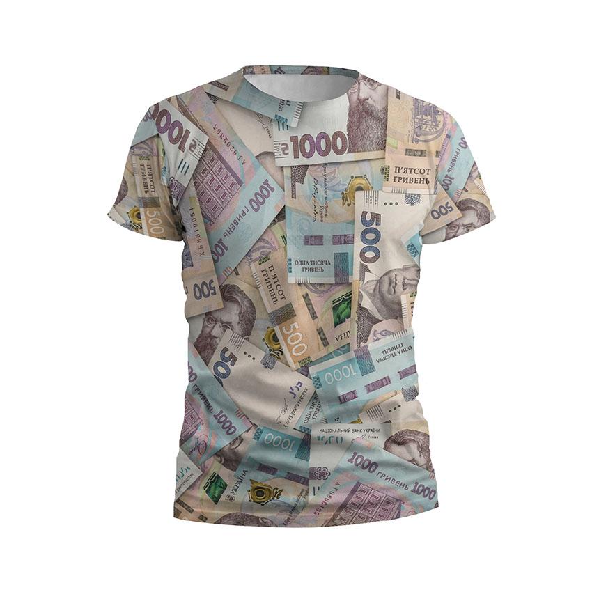 Футболка чоловіча спортивна «Українські купюри Ukrainian Banknotes»