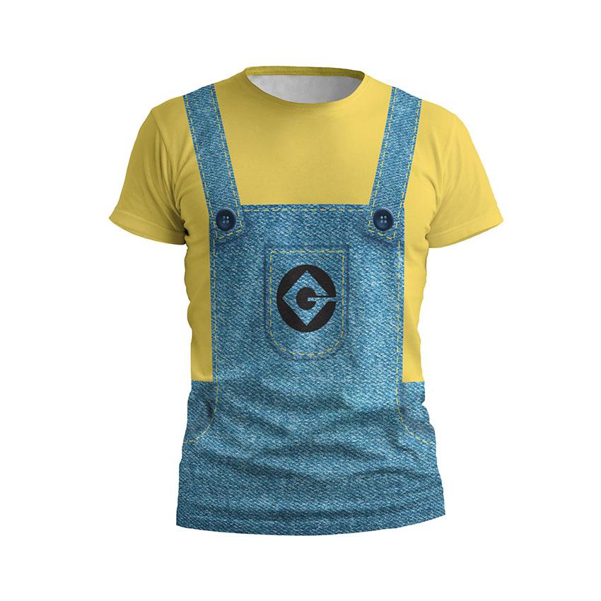 Футболка чоловіча спортивна «Веселий Комбінезон Посіпаки Happy Overalls Minions»