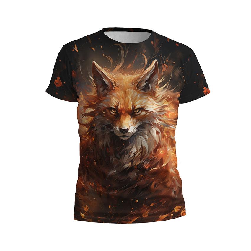 Футболка чоловіча спортивна «Вогняна лисиця Арт Fire fox Art»