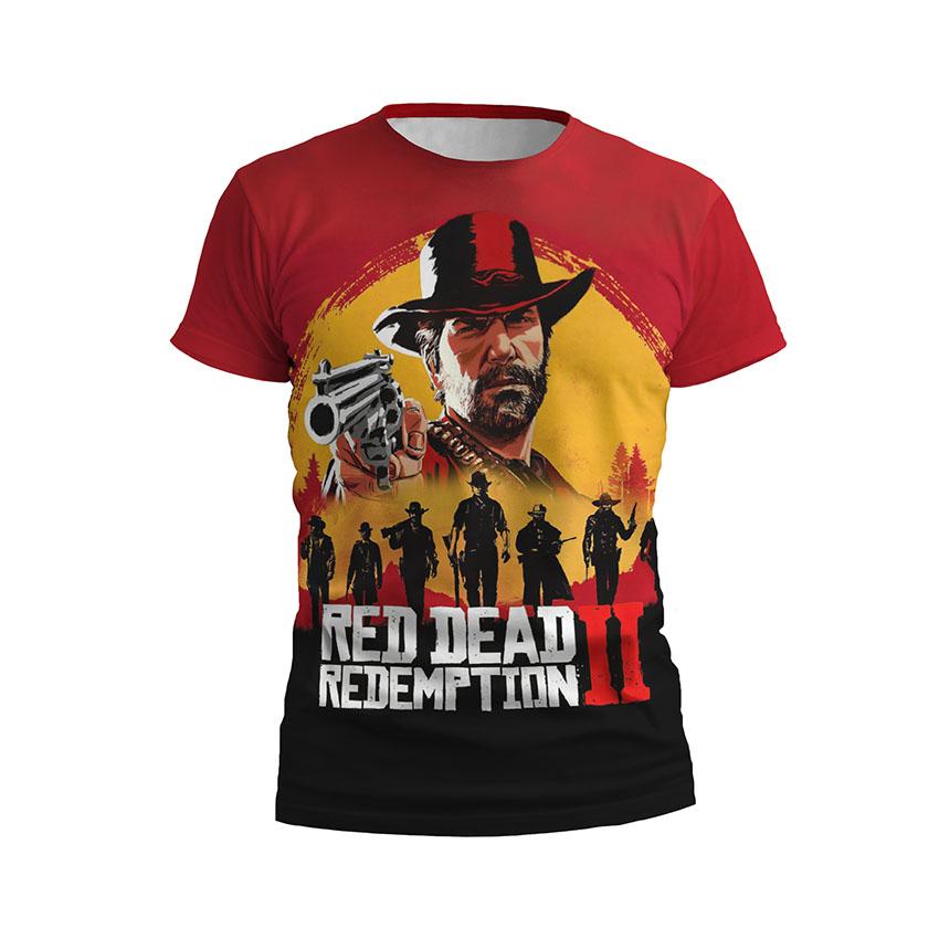 Футболка чоловіча спортивна «Вогонь пригод Adventure Blaze Red Dead Redemption»