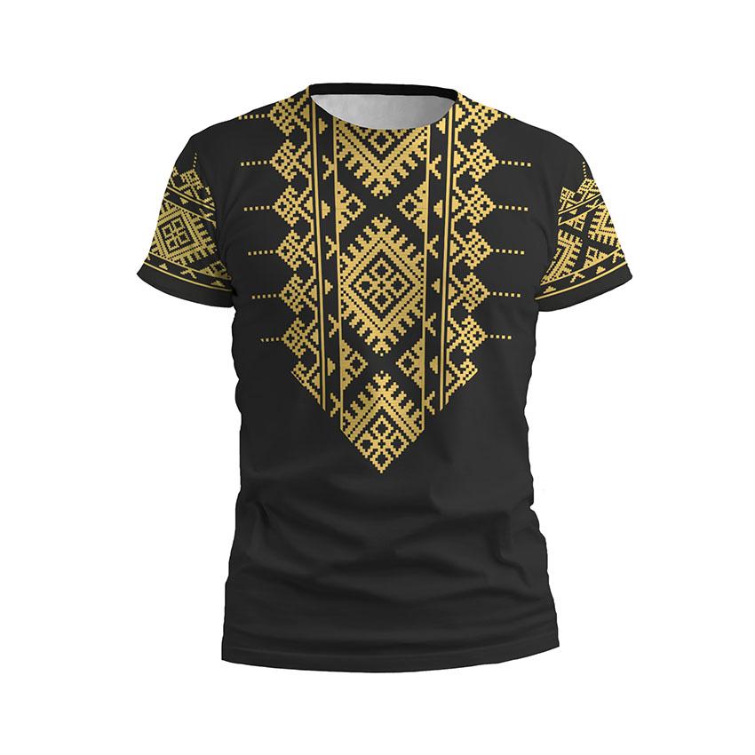 Футболка чоловіча спортивна «Вишиванка Українська міць Embroidery Ukrainian Strength»