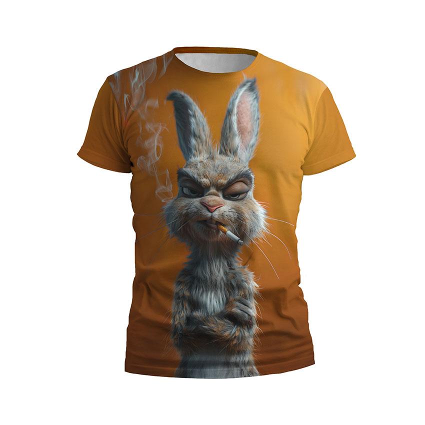 Футболка чоловіча спортивна «Злий Кролик Angry Bunny»