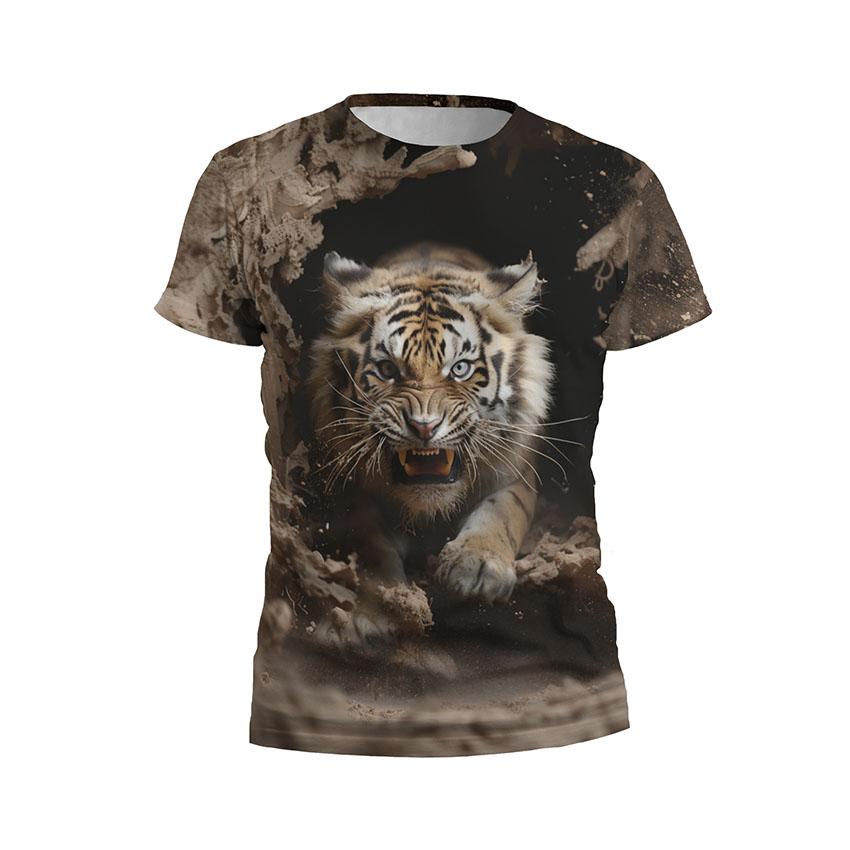 Футболка чоловіча спортивна «Злий тигр Angry tiger»
