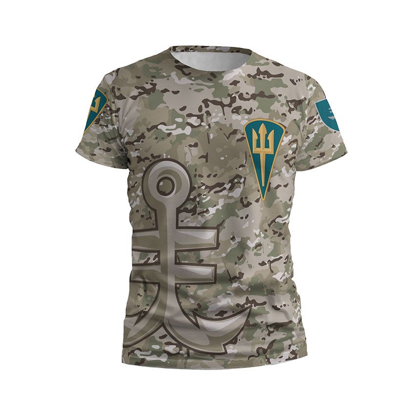 Футболка чоловіча спортивна 35-та окрема бригада морської піхоти Камуфляж Camouflage