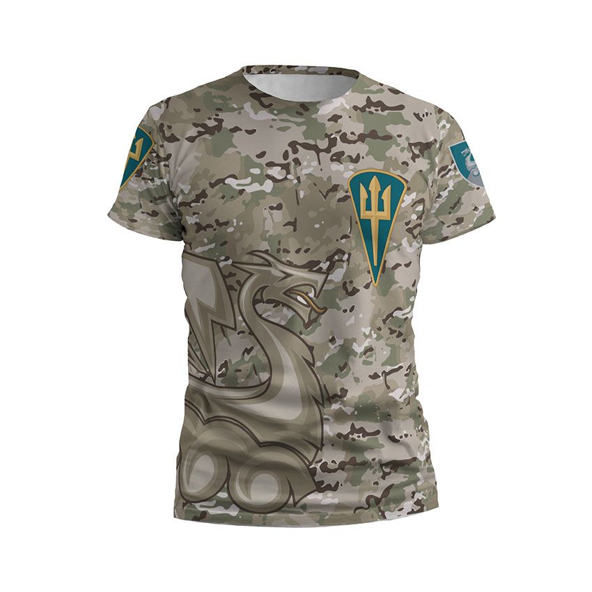 Футболка чоловіча спортивна 36-та окрема бригада морської піхоти Камуфляж Camouflage