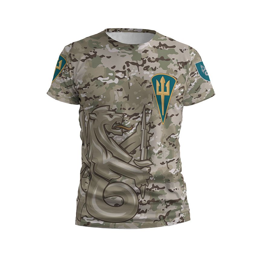 Футболка чоловіча спортивна 37-ма окрема бригада морської піхоти Камуфляж Camouflage