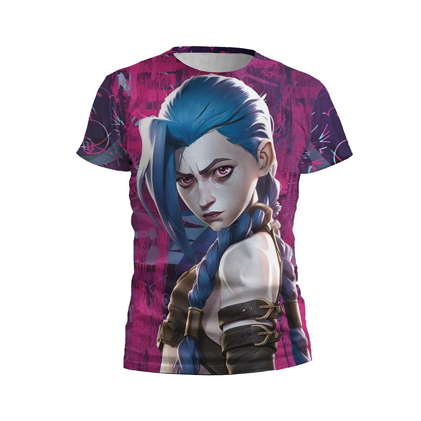 Футболка чоловіча спортивна Джинкс Бунтівна Героїня Аркейн Jinx Rebel Heroine Arcane