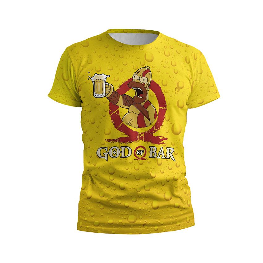 Футболка чоловіча спортивна Гомер з пивом Кратос Homer with Beer Kratos 11