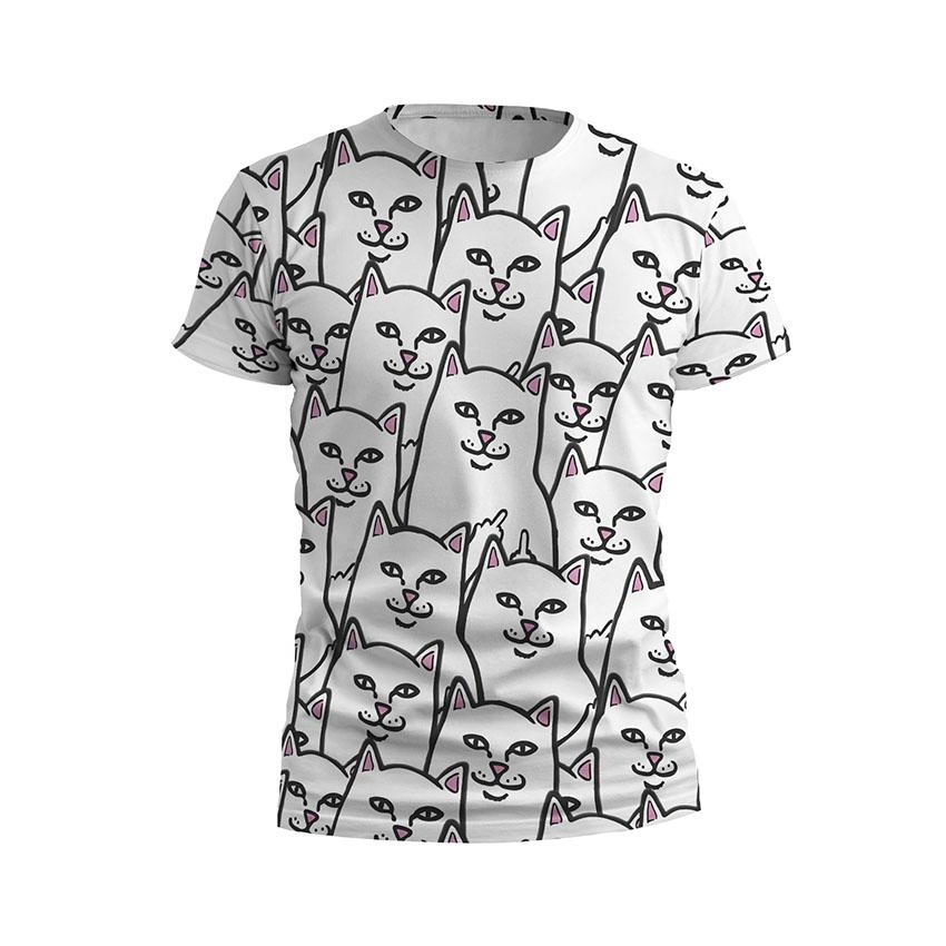 Футболка чоловіча спортивна Котик мем Патерн Cat meme Pattern
