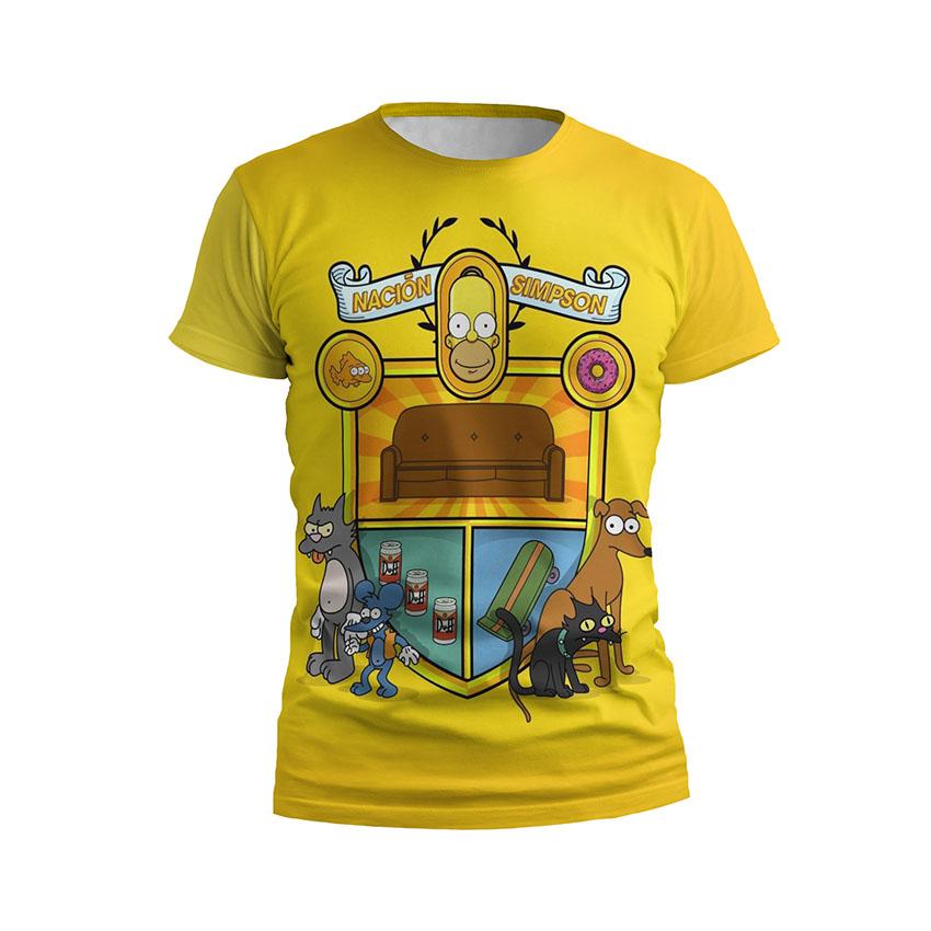 Футболка чоловіча спортивна Популярні Сімпсони Жовтий світ Popular Simpsons Yellow World