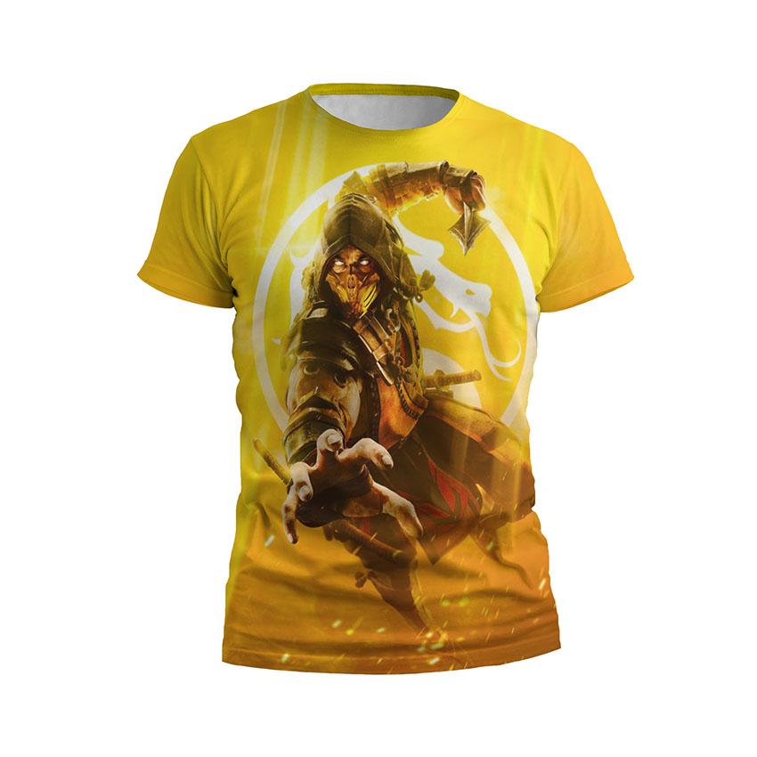 Футболка чоловіча спортивна Скорпіон Золотий воїн Мортал Комбат Scorpion Golden Warrior Mortal Kombat