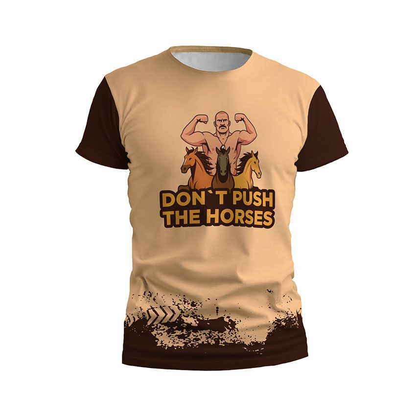 Футболка чоловіча спортивна Усик і коні Usyk and Horses