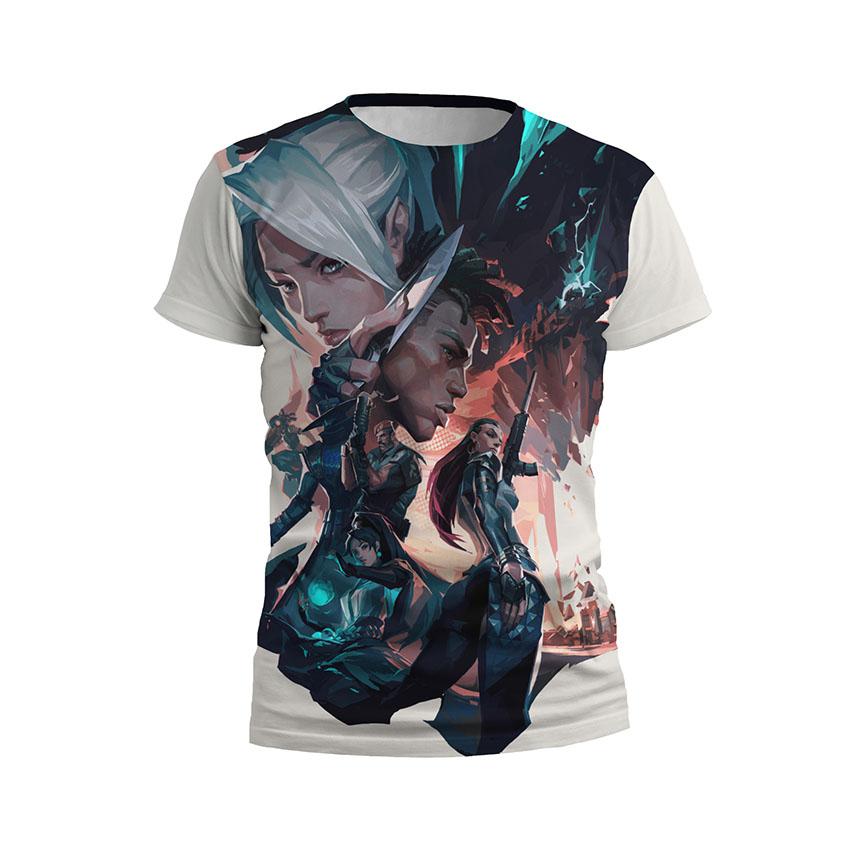 Футболка чоловіча спортивна Валорант Кіберпанк бійці Valorant Cyberpunk Fighters