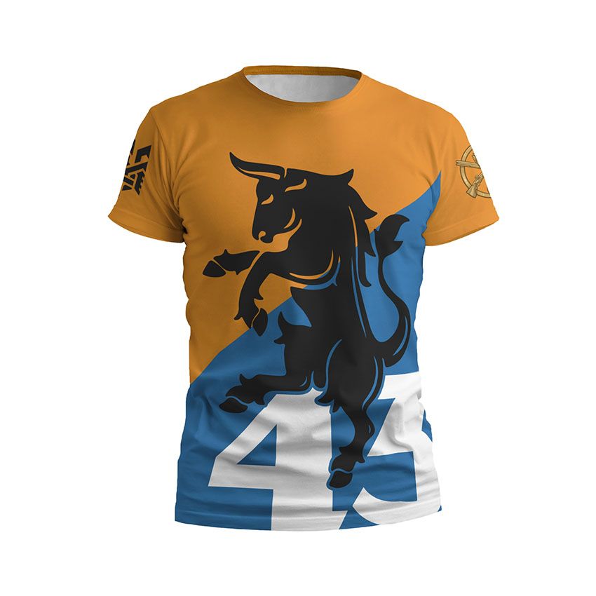 Футболка чоловіча спортивна 43-тя окрема механізована бригада Переможний бик Winning Bull