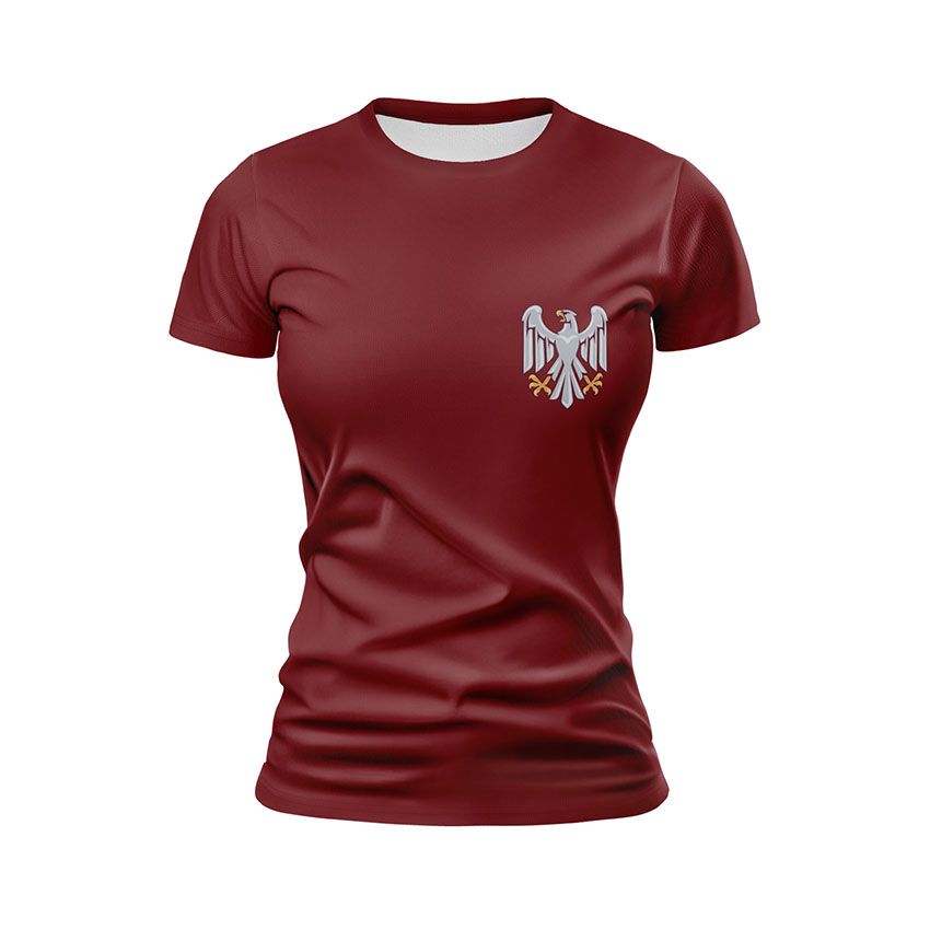 Футболка жіноча 82-га окрема десантно-штурмова бригада Крилаті воїни Winged warriors бордовий