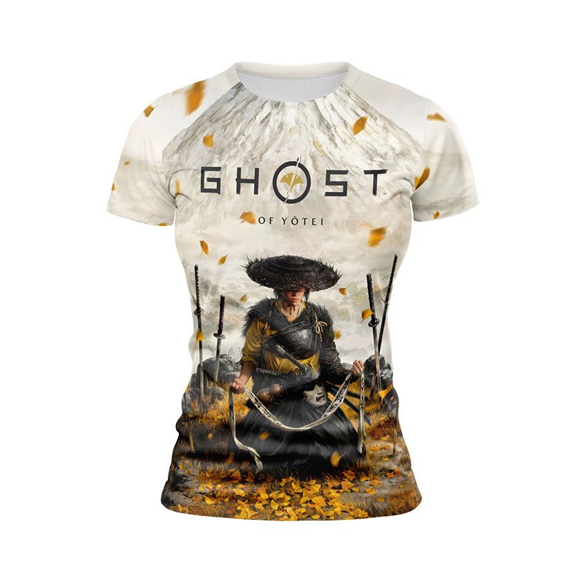 Футболка жіноча Привид Йотей Осінній воїн Ghost of Yotei Autumn Warrior