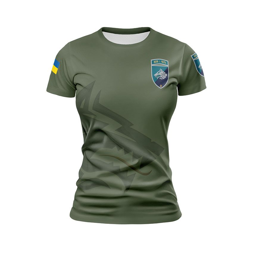 Футболка жіноча спортивна 1-й окремий батальйон морської піхоти Воля і честь Will and honor