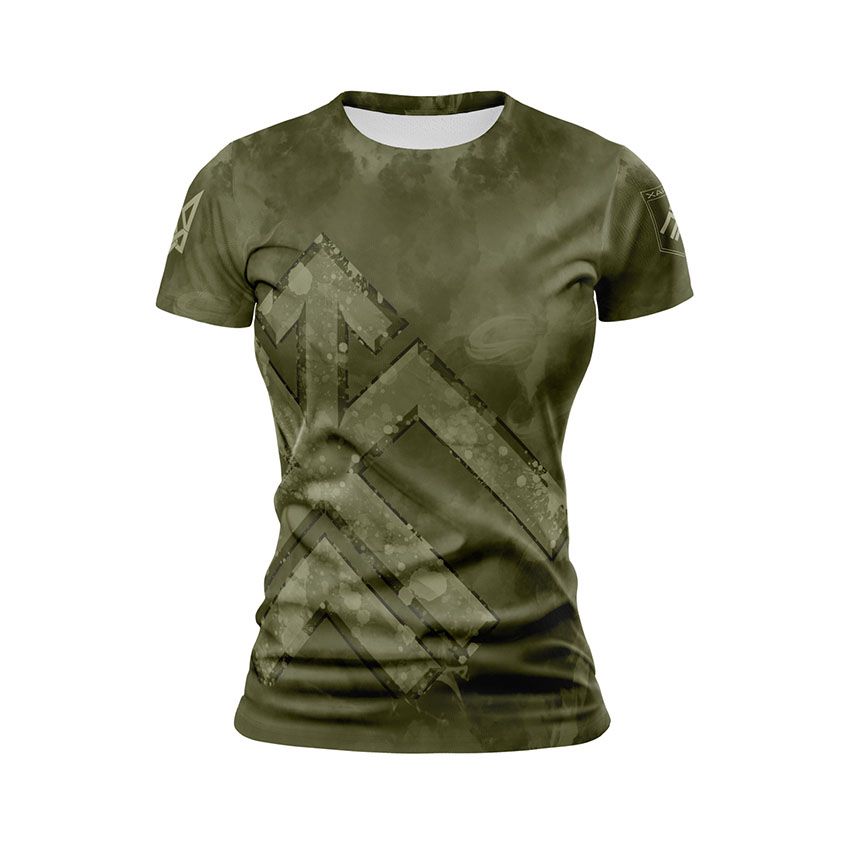 Футболка жіноча спортивна 13-та бригада оперативного призначення НГУ «Хартія» Тактичний стиль Tactical style хакі