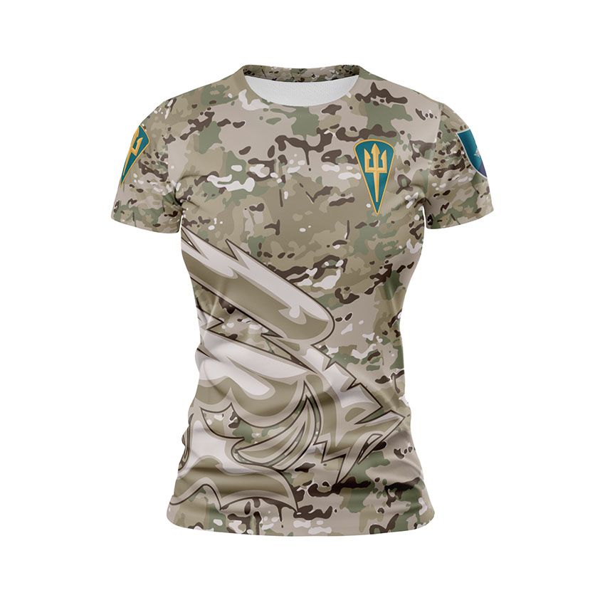 Футболка жіноча спортивна 18-й окремий протитанковий батальйон Камуфляж Camouflage