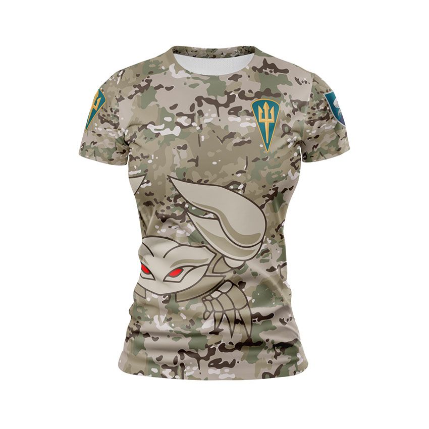 Футболка жіноча спортивна 34-та окрема бригада берегової оборони Камуфляж Camouflage