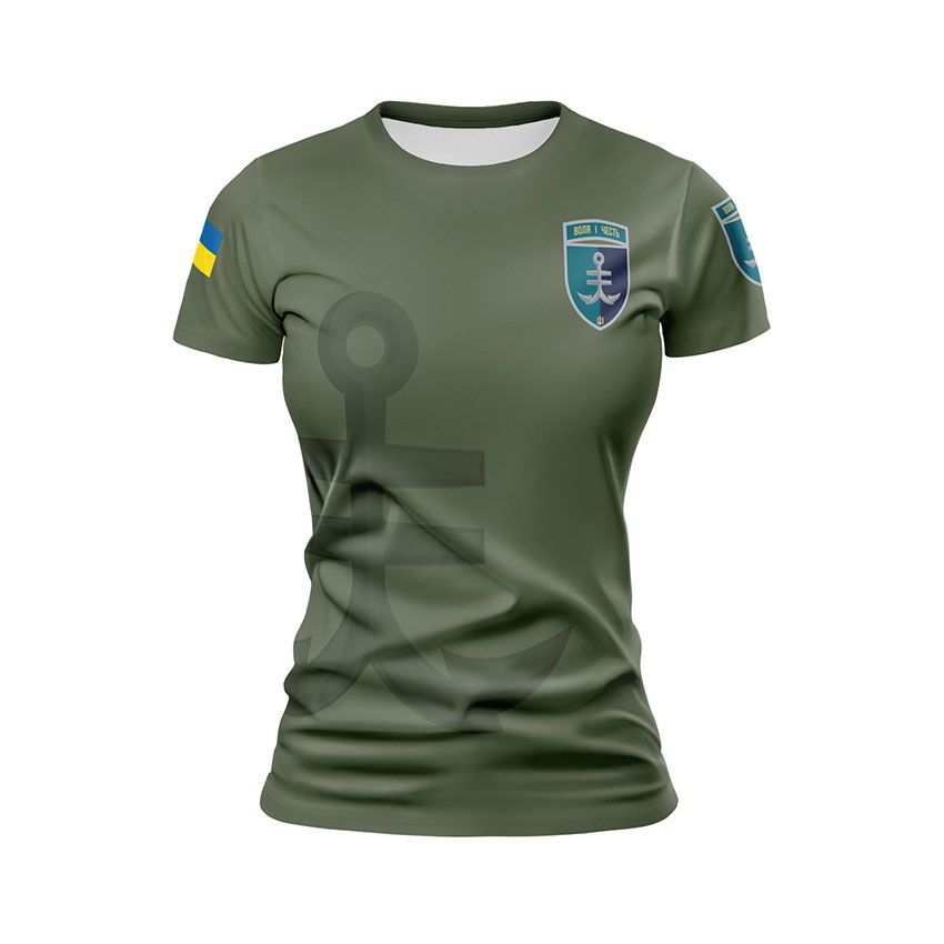 Футболка жіноча спортивна 35-та окрема бригада морської піхоти Воля і честь Will and honor