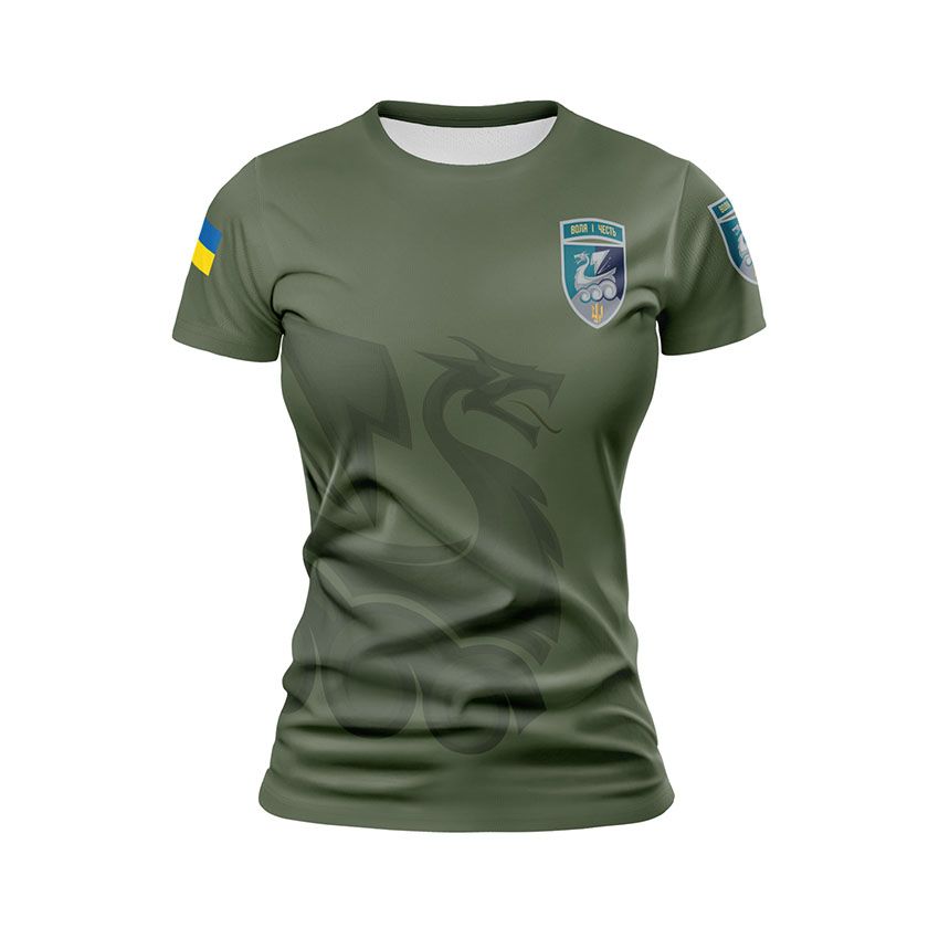 Футболка жіноча спортивна 36-та окрема бригада морської піхоти Воля і честь Will and honor