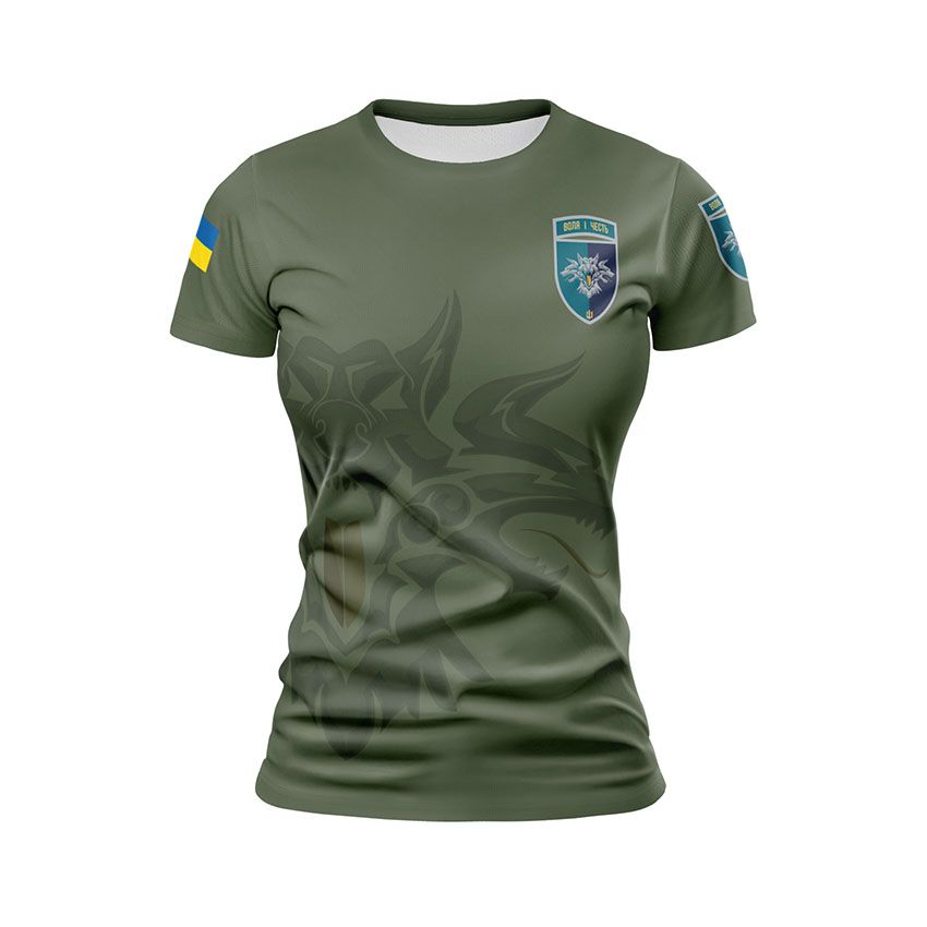 Футболка жіноча спортивна 38-ма окрема бригада морської піхоти Воля і честь Will and honor