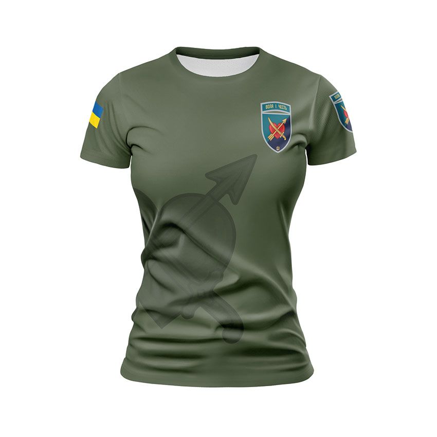 Футболка жіноча спортивна 39-та окрема бригада берегової оборони Воля і честь Will and honor