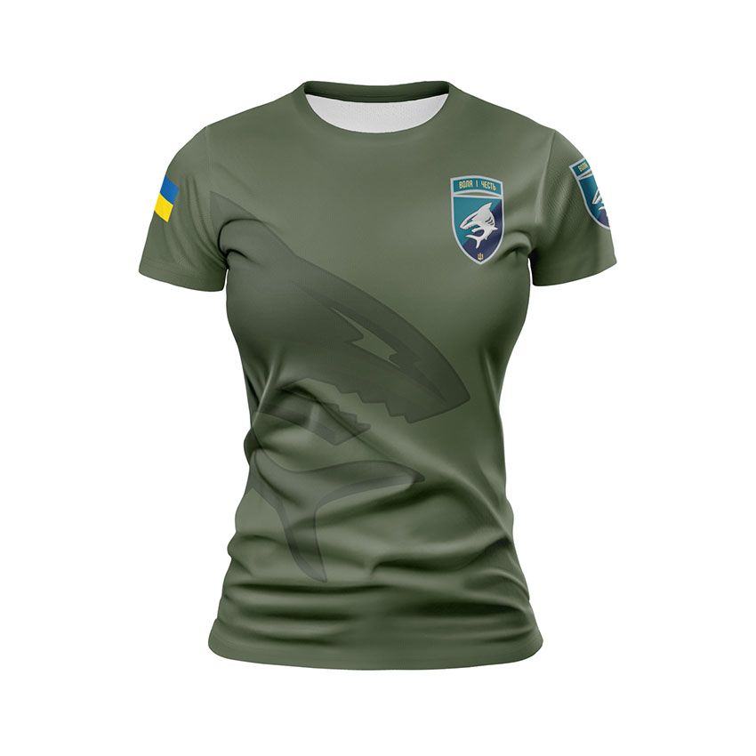 Футболка жіноча спортивна 40-ва окрема бригада берегової оборони Воля і честь Will and honor