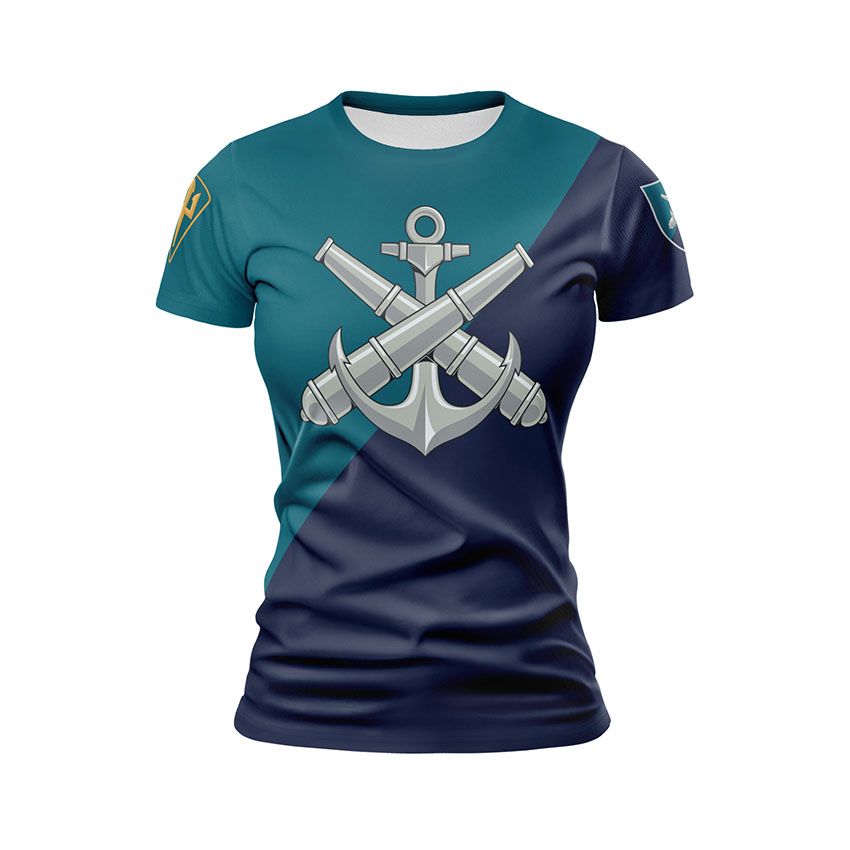 Футболка жіноча спортивна 406-та окрема артилерійська бригада Морська Гвардія Marine Guard