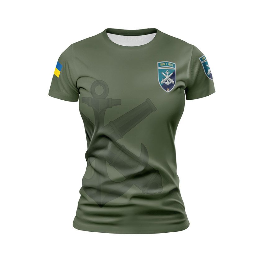 Футболка жіноча спортивна 406-та окрема артилерійська бригада Воля і честь Will and honor