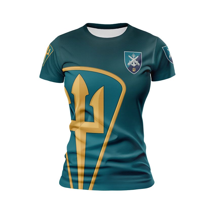 Футболка жіноча спортивна 406-та окрема артилерійська бригада Захисник Моря Sea Defender