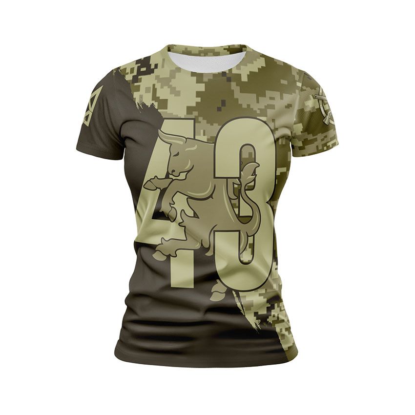 Футболка жіноча спортивна 43-тя окрема механізована бригада Камуфляж Camouflage