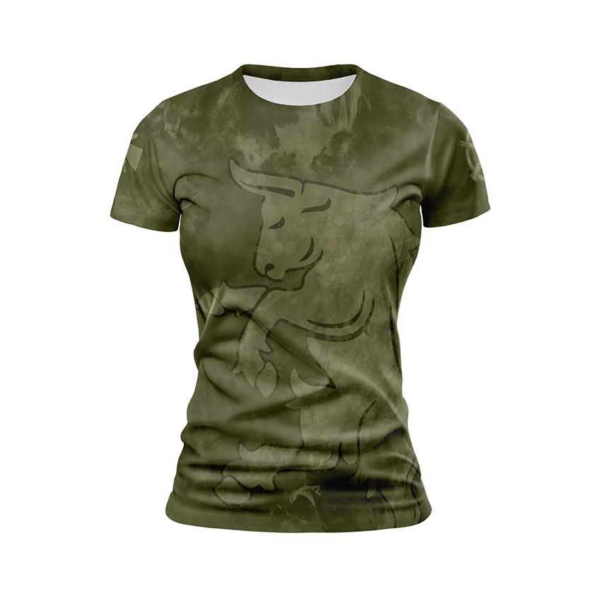 Футболка жіноча спортивна 43-тя окрема механізована бригада Тактичний стиль хакі