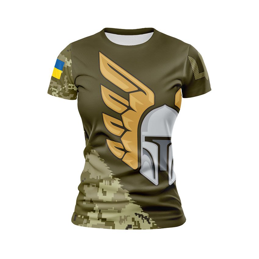 Футболка жіноча спортивна 46-та окрема аеромобільна бригада Вільні крила Free Wings11