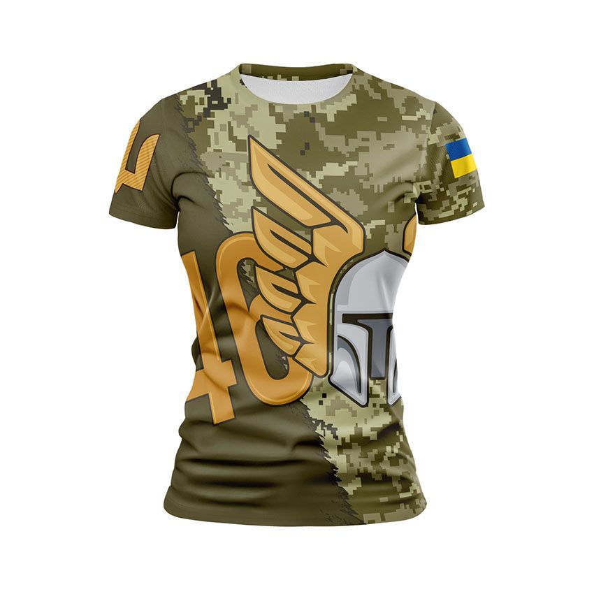 Футболка жіноча спортивна 46-та окрема аеромобільна бригада Вітри Справедливості Winds of Justice