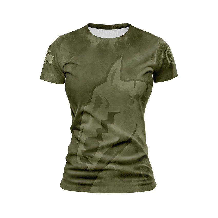 Футболка жіноча спортивна 47-ма окрема механізована бригада Тактичний стиль Tactical style хакі