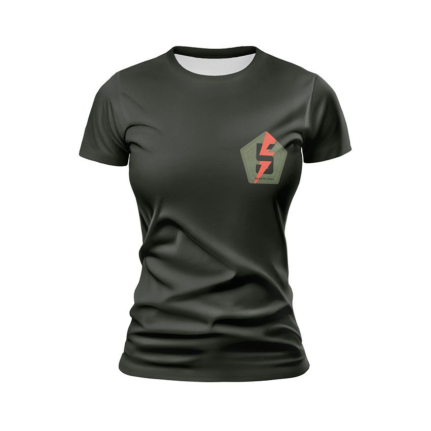 Футболка жіноча спортивна 5-та окрема штурмова бригада Сила енергії Power of Energy чорний