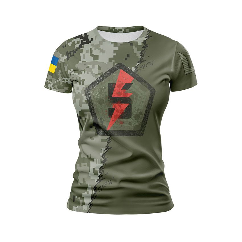 Футболка жіноча спортивна 5-та окрема штурмова бригада Сила нації Power of the Nation