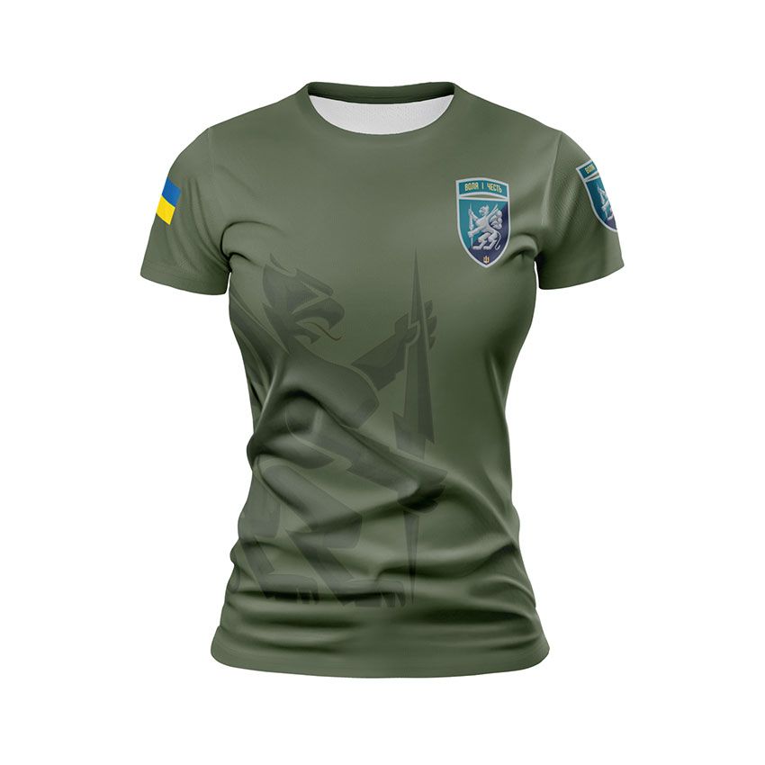 Футболка жіноча спортивна 501-й окремий батальйон морської піхоти Воля і честь Will and honor