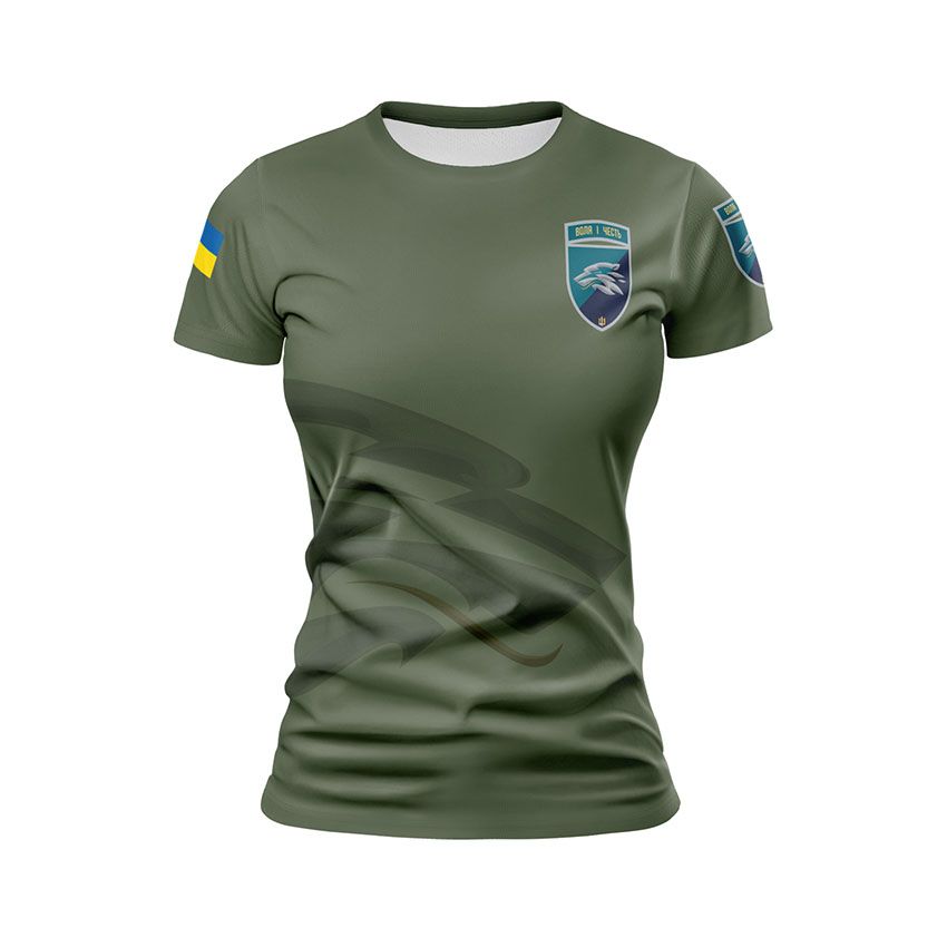 Футболка жіноча спортивна 503-й окремий батальйон морської піхоти Воля і честь Will and honor