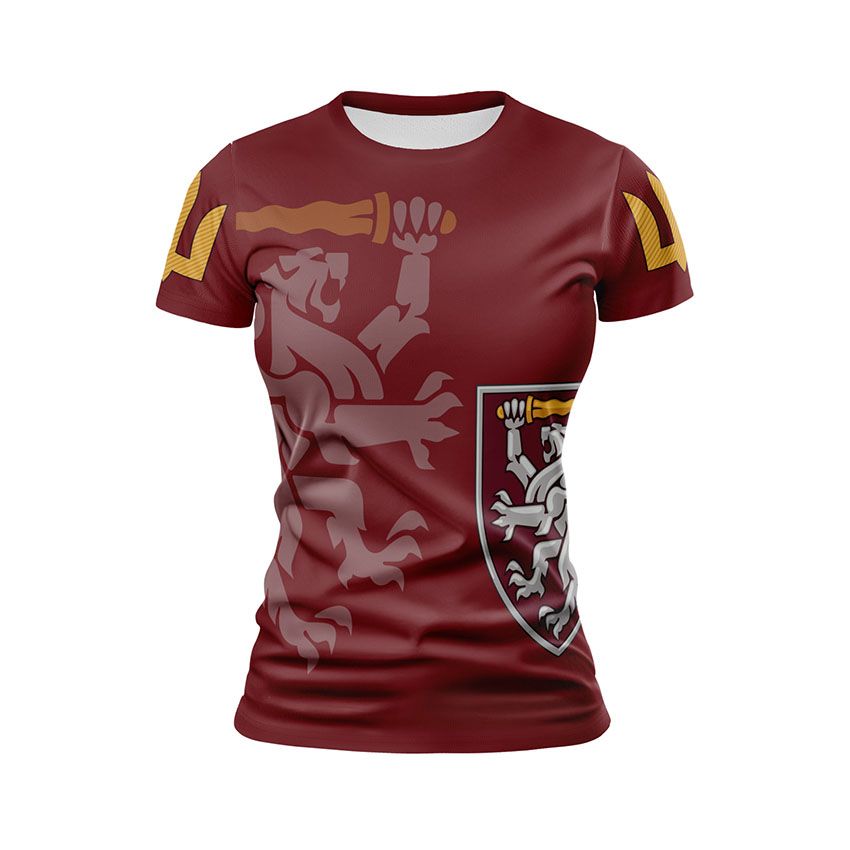 Футболка жіноча спортивна 80-та окрема десантно-штурмова бригада Гордий Захисник Proud Defender бордовий