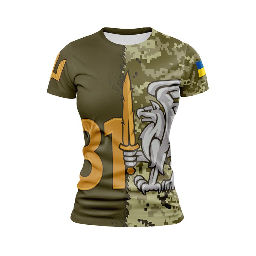 Футболка жіноча спортивна 81-ша окрема аеромобільна бригада Воїн висоти Warrior of Heights