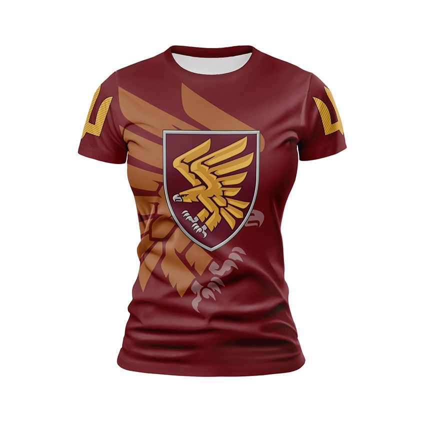 Футболка жіноча спортивна 95-та окрема десантно-штурмова бригада Дух перемоги Spirit of Victory бордовий